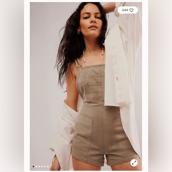 Free People Pants - Free People Tough Love Shortalls Laurel Oak